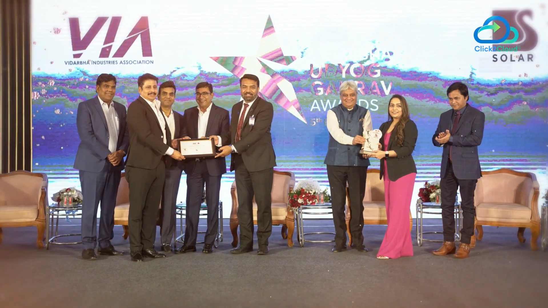 Click2cloud-VIA & SOLAR Vidarbha Udyog Gaurav Awards | Best Exporter of Region_Video